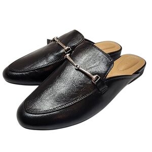 Rachel Zoe Black Leather Mules